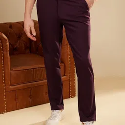 DENNISON Men Smart Tapered Fit Easy Wash 4-Way Lycra Trouser-image-86
