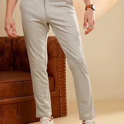DENNISON Men Smart Tapered Fit Self Design Easy Wash  4-Way Lycra Trouser-image-10
