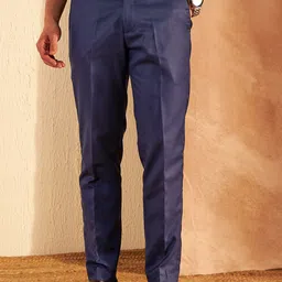 DENNISON Men Smart Tapered Fit Easy Wash Trousers-image-32