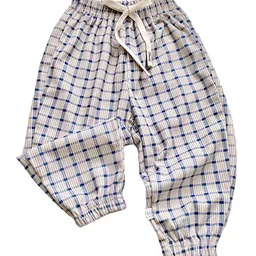 StyleCast Boys Beige Checked Mid Rise Joggers-picture-7