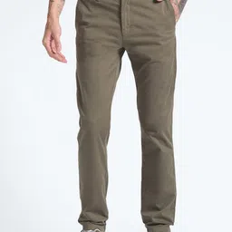 Flying Machine Men Tapered Fit Mid-Rise Trousers-picture-2