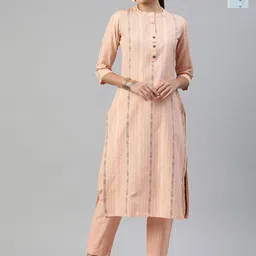 KALINI Women Regular Kurta with Trousers-image-36