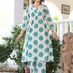 KALINI Women Printed Regular Kurta with Trousers-picture-18
