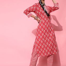 STREET 9 Floral Pure Cotton Kurta Set-image-95