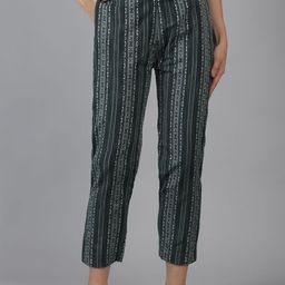 Aarsha Women Striped Mid-rise Cotton Trouser-30