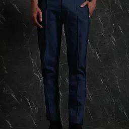 Breakbounce Men Blue Slim Fit Low-Rise Denim Trousers-image-51