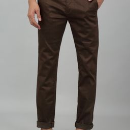 Cantabil Men Regular Fit Checked Mid-Rise Stretchable Plain Cotton Trousers-image-74