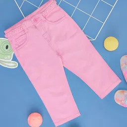 Pantaloons Baby Girls Regular Fit Mid-Rise Cotton Trousers-picture-16
