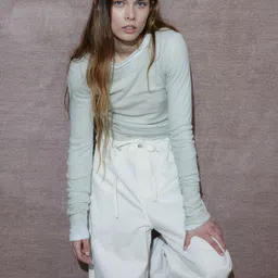 H&M Women Cotton Baggy Twill Trousers-image-23