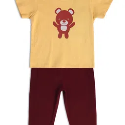 MINI KLUB Infants Boys Printed Pure Cotton T-shirt with Trousers-image-66