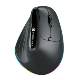 Black Portronics Toad Ergo 3 Wireless Mouse with 6D Buttons & 2400 DPI-2