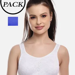 FIMS Women Pack Of 2 Blue & Grey Workout Bra-image-48