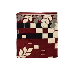 Kuber Industries Maroon & White Printed 4-Seater Rectangular Table Cover image 2