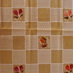 Kuber Industries Orange & White Printed 4-Seater Rectangular Table Cover image 4