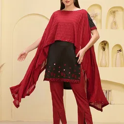 First Resort by Ramola Bachchan Women Embroidered Longline Waterfall Shrug-picture-35