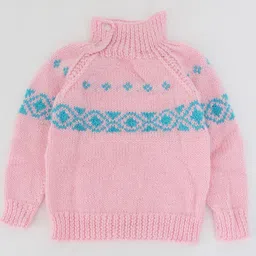 Woonie Unisex Kids Pink & Blue Pullover-image-87