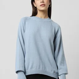 Van Heusen Woman Round Neck Long Sleeves Cotton Pullover Sweater-10