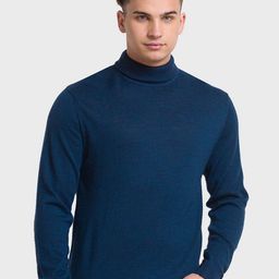 ColorPlus Men Blue Solid Pullover-picture-18