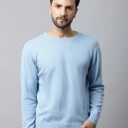 Cantabil Men Blue Solid Pullover-picture-24