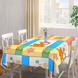 Arrabi Yellow & blue Cartoon Printed 8-Seater Rectangular Table Cover-30