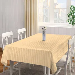 Arrabi Cream Striped 8-Seater Table Covers-57