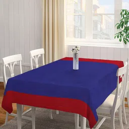 Arrabi Red & Blue Handwoven 8 Seater Rectangle Table Cover-36