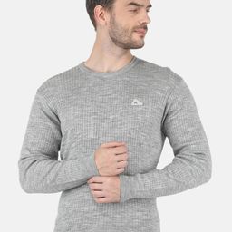 Monte Carlo Men Grey Round Neck Pullover-image-12