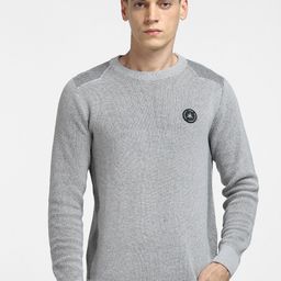 Jack & Jones Men Grey Round Neck Long Sleeves Pullover-image-65