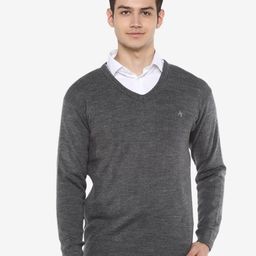 Alan Jones V-Neck Long Sleeves Acrylic Pullover-image-36