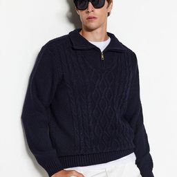 Trendyol Pullover Shirt Collar Ribbed Sweater-picture-15
