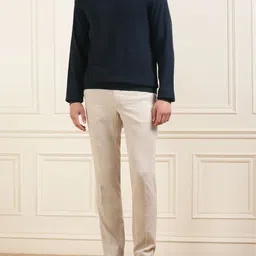 HACKETT LONDON Round Neck Long Sleeves Striped Cotton Pullover-image-10