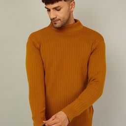 KVETOO Mock Collar Acrylic Pullover-image-82