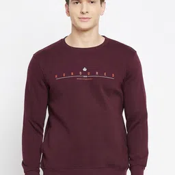 Duke Men Maroon & Red Typography Printed Sweaters-image-36