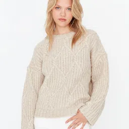 Trendyol Round Neck Ribbed Pullover Sweater-image-27