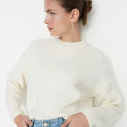 Trendyol Round Neck Long Sleeves Ribbed Pullover-picture-46
