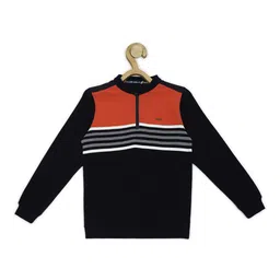 Allen Solly Junior Boys Striped Round Neck Long Sleeves Cotton Pullover Sweaters-picture-14