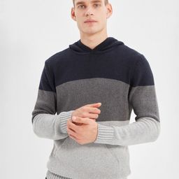 Trendyol Colourblocked Hooded Pullover-picture-34