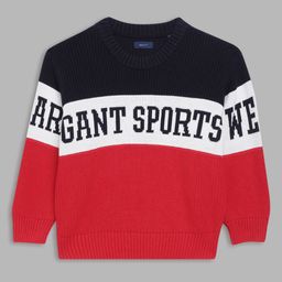GANT Boys Relaxed Fit Logo Mania Round Neck Pullover-image-14