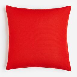 H&M Red Cotton Canvas Cushion Cover-image-55