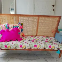 THROWPILLOW Multicoloured Printed Polyester 1 Piece Sofa Cover-image-94