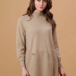 Gipsy Women Beige Longline Pullover-image-42