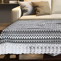 Stylista Black & White Waterproof 2 Seater Table Cover-38