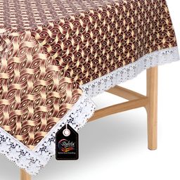 Stylista Brown & White Square Waterproof 2-Seater Table Cover-image-64