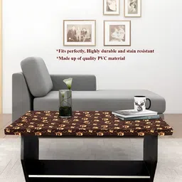 Stylista Brown & Yellow Floral Waterproof 2 Seater Rectangle Table Cover-13