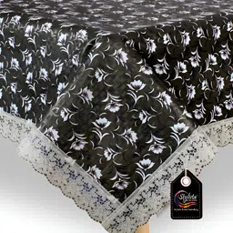 Stylista Brown & White Floral Waterproof Square 2 Seater Table Cover-image-96