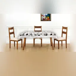 Stylista White & Black Waterproof Floral Print 4 Seater Table Cover-picture-23