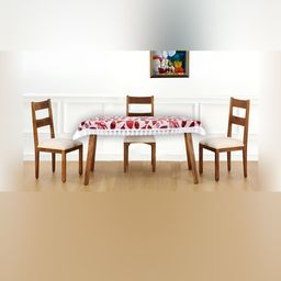 Stylista Maroon & White Floral Waterproof 4-Seater Table Cover-image-96
