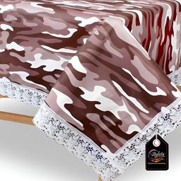 Stylista Brown & White Abstract Waterproof 4 Seater Table Cover-image-55