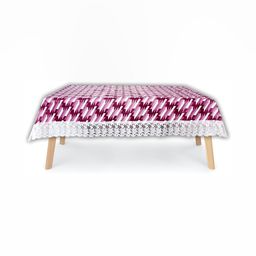 Stylista Magenta & White Waterproof 4-Seater Table Cover-image-89