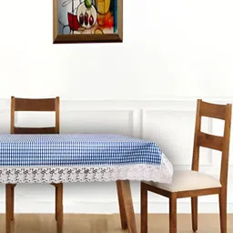 Stylista Blue & White Printed Waterproof 1.98 m x 1.37 m Rectangle Table Cover-picture-16